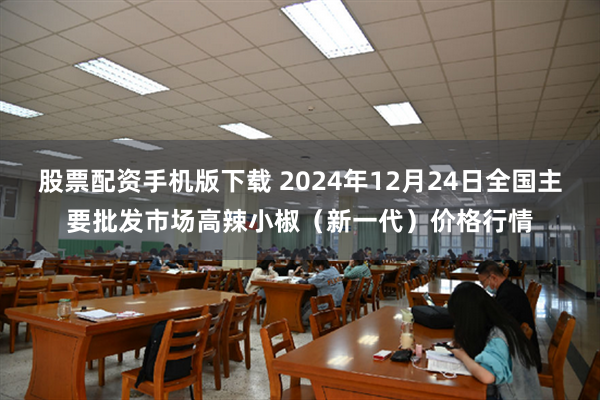 股票配资手机版下载 2024年12月24日全国主要批发市场高辣小椒（新一代）价格行情