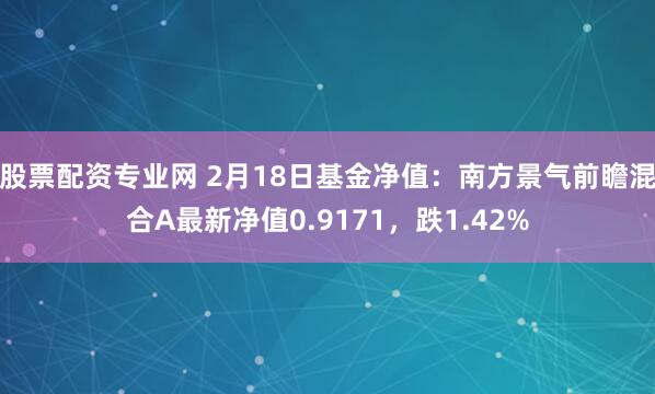 股票配资专业网 2月18日基金净值：南方景气前瞻混合A最新净值0.9171，跌1.42%