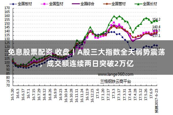 免息股票配资 收盘丨A股三大指数全天弱势震荡，成交额连续两日突破2万亿